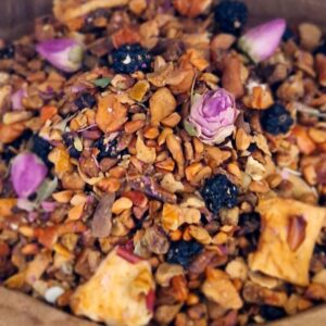 LE ROMANTIQUE (pomme, poire, mûre, rose)